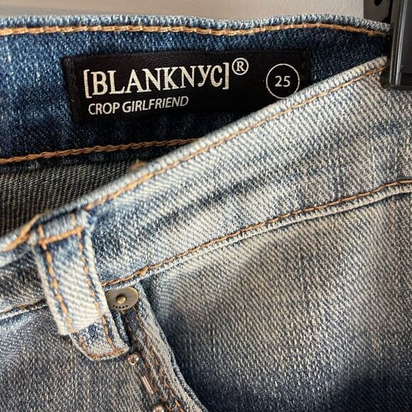 [BLANKNYC] Embellished Girlfriend Crop Jeans | SZ 25 - Picture 6 of 13